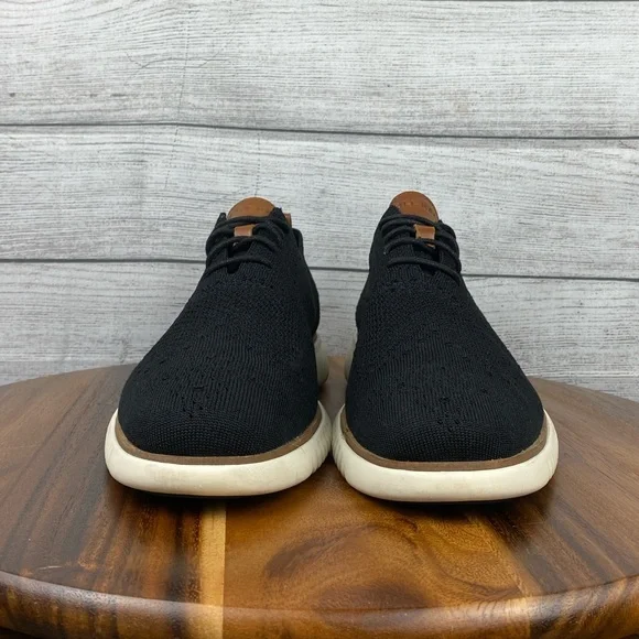 Cole Haan 2.ZEROGRAND Stitchlite Black Knit Wingtip Oxford C27568 Mens Size 10.5